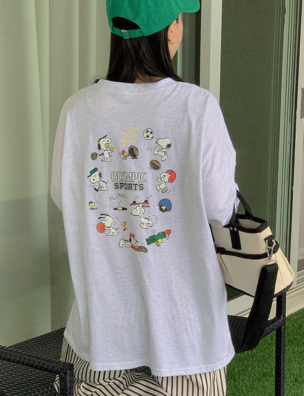 [♥단24시간!신상7%할인♥]스누픽 루즈 긴팔 티셔츠 (2color)