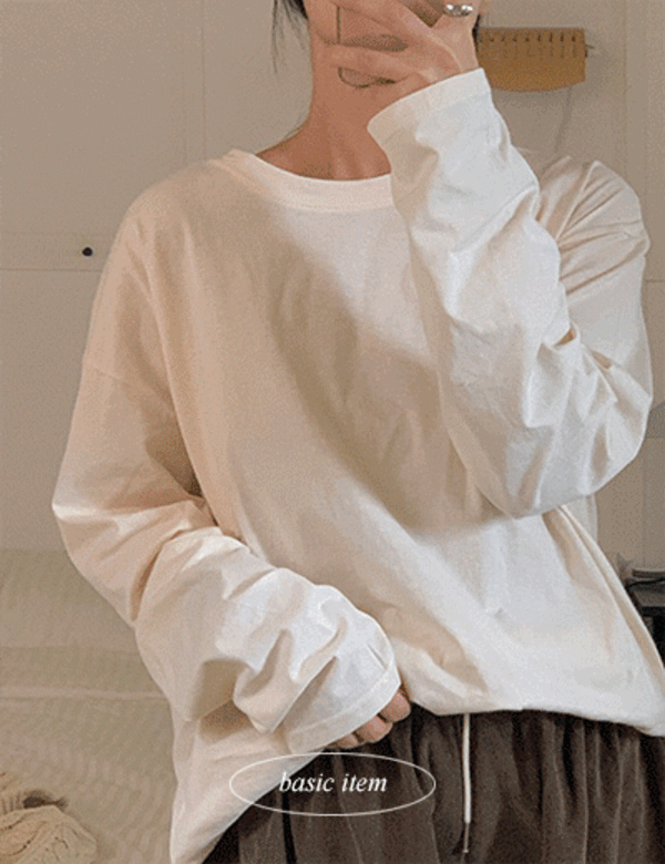 키캣 베이직 긴팔 티셔츠 (5color)