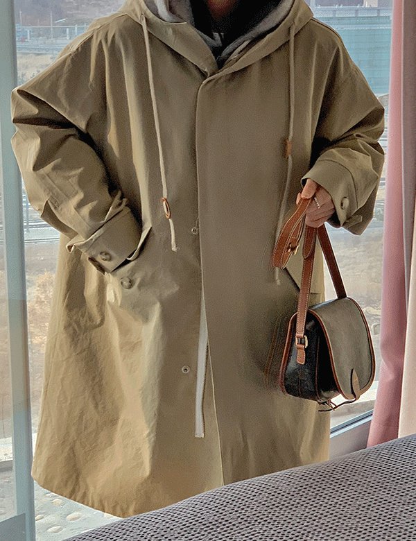 프렌치 후드 야상 코트 (3color)