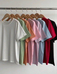 스판 레이온 심플 반팔 티셔츠 (8color)